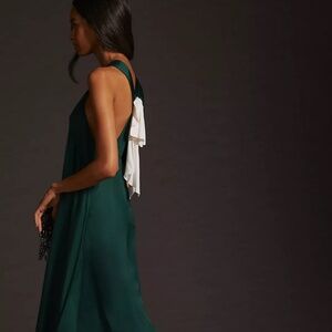 Maeve bow-back halter midi dress